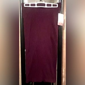 Lily White purple/black striped stretch skirt. NEW WITH TAGS. Size S.